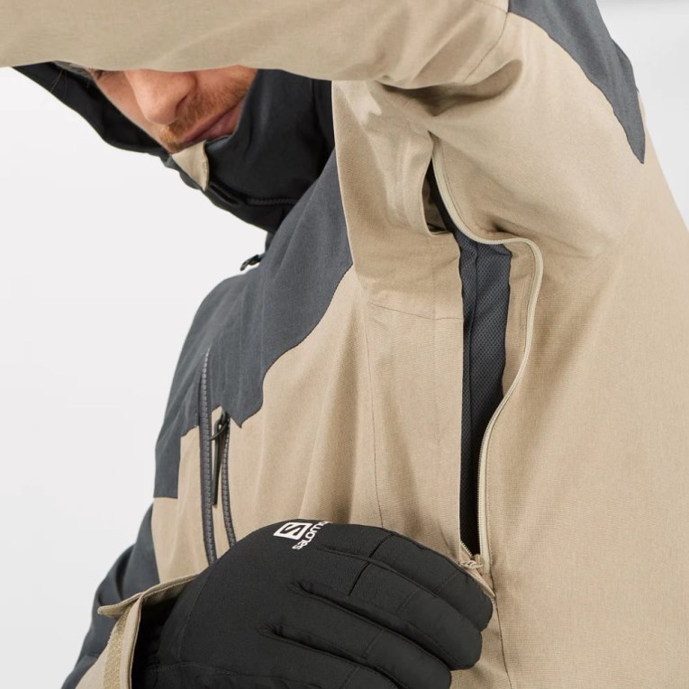 Chaquetas De Esquí Salomon Untracked Insulated Hombre Negros Beige | MX UIHX412
